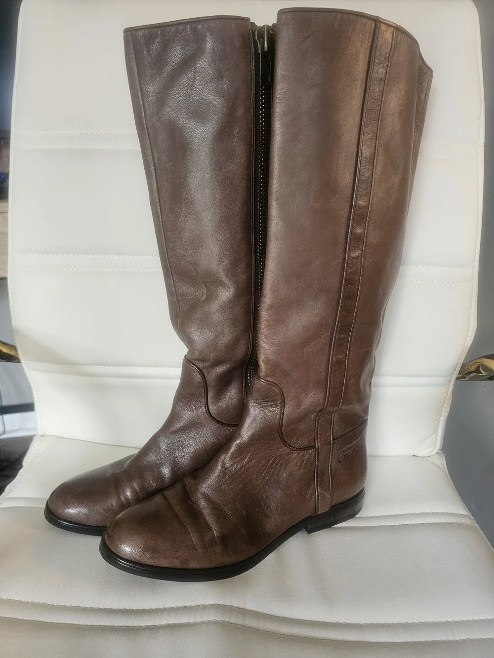 Coach Brown Leather Knee-High Boots